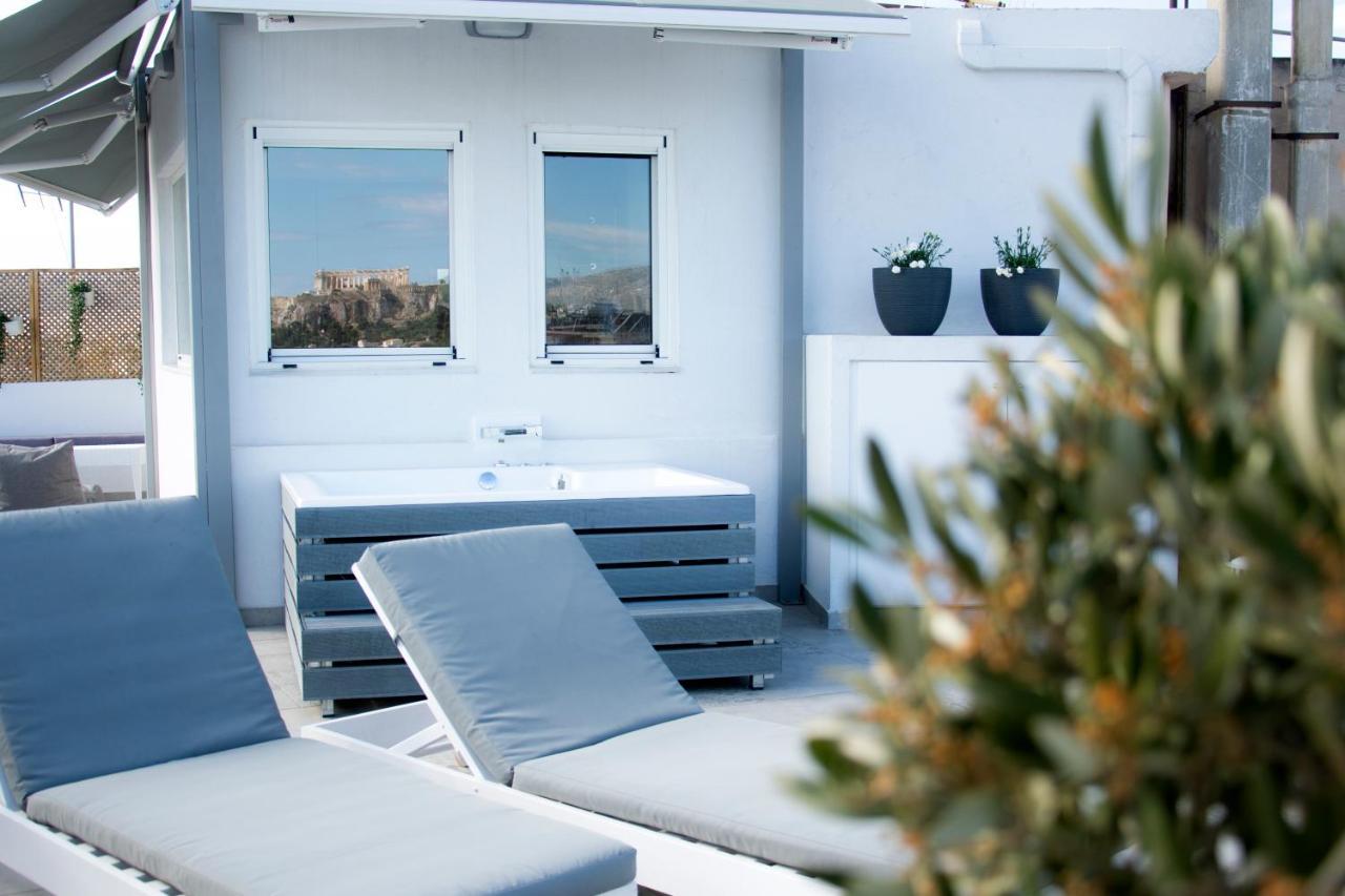 Private Jacuzzi & Acropolis View - The Loft アテネ エクステリア 写真