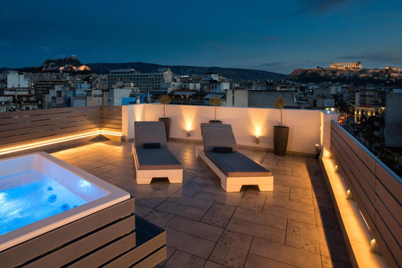 Private Jacuzzi & Acropolis View - The Loft アテネ エクステリア 写真